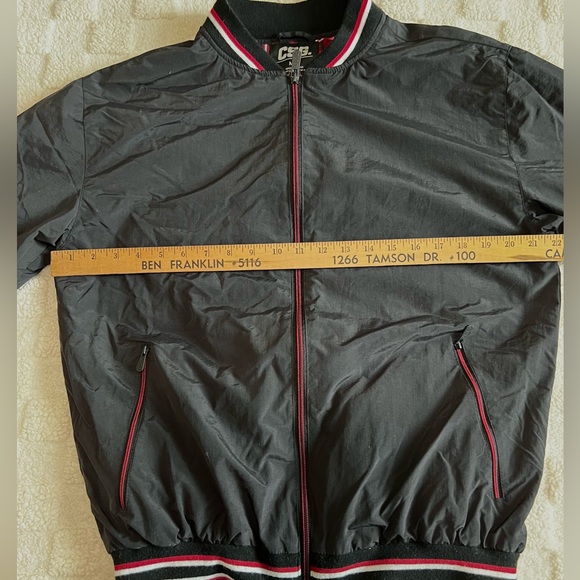 CSG Champs Sporting Goods Black And Red Bomber Jacket Size Mens Medium - Picture 3 of 8